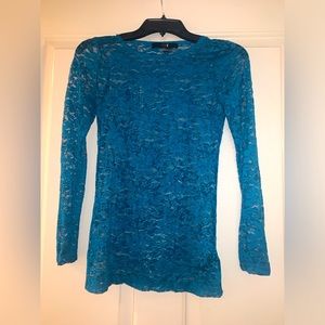 Lace blue top